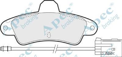 APEC BRAKING pad807 -  Комплект тормозных колодок, дисковый тормоз